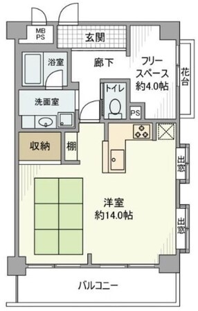 ライオンズマンション千葉山王の物件間取画像